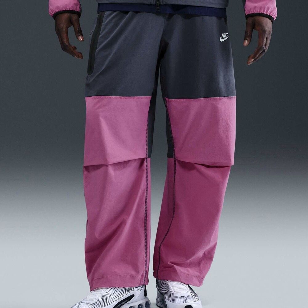 Nike Tech Woven Men’s Size XL Thunder Blue Cosmic Fuchsia Oversized Pants